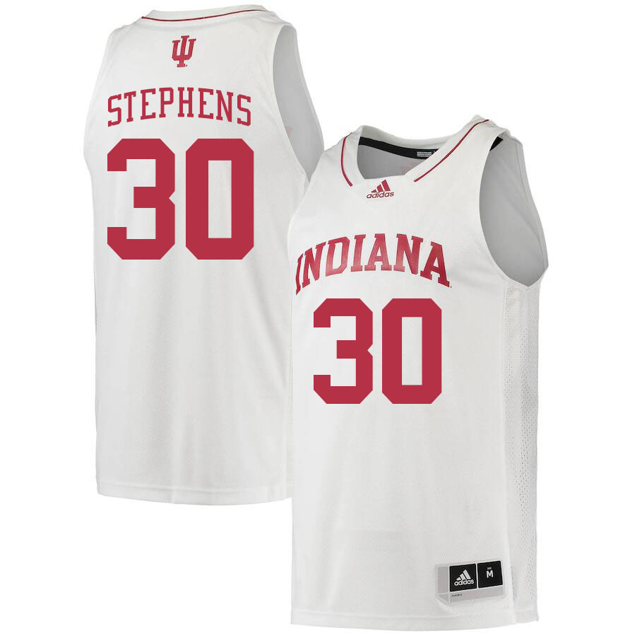 Men #30 Ian Stephens Indiana Hoosiers College Basketball Jerseys Stitched Sale-White - Click Image to Close